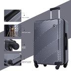 Tripcomp Luggage 3 Piece Set,Suitcase with Spinner Wheels Hardside Lightweight Luggage 20in24in28in.(Blue)