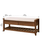 Better Homes & Gardens Reading 45" Bench, Walnut Finish