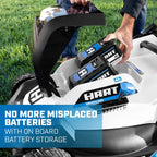 HART 40-Volt Cordless 20-inch Brushless Self Propelled Mower Kit, (1) 6.0 Ah Lithium-Ion Battery