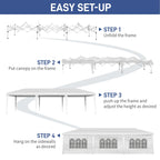 Ktaxon 10'X30'  Pop up Wedding Party Tent Foldable Gazebo W/8 Sidewalls Canopy White