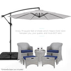 Best Choice Products 10ft Offset Hanging Outdoor Market Patio Umbrella w/ Easy Tilt Adjustment - Tan
