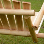 Outsunny Wooden Swing Bench, Garden Swing Chair, Brown