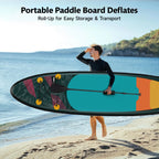 LNOW 10'6 Inflatable Stand Up Paddle Board  6' Thick SUP Paddle Board with Paddleboard Accessories Triple Action Pump