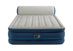 Intex Headboard 18" Queen Dura-Beam Deluxe Raised Air Bed Mattress with Built-in Pump