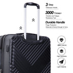 10 Piece Luggage Set Lightweight Suitcase Set with 7PCS Organizer Bags Suitcase with TSA Lock Spinner Wheels(Black)