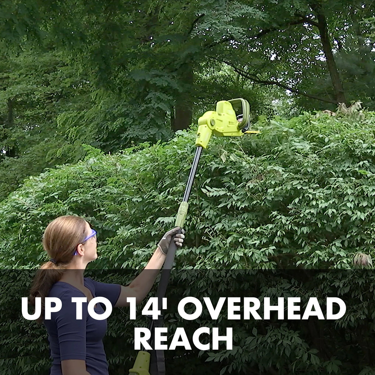 Sun Joe Electric 21-inch Telescoping Pole Hedge Trimmer, Multi-Angle Head, 4-Amp
