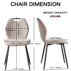 5 Piece 47'' Round Dining Table Chairs Set for 4, Farmhouse Gray Kitchen Table with 4 Boucle Mid Century Modern Dinning Room Chairs, Wood Dinner Table &Upholstered Chair Set of 4, Beige