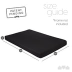 Milliard Memory Foam Futon Mattress - Full Size (Frame Not Included) (Black), 71"52"x6"