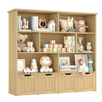 Homfa 7 Cube Toy Storage Organizer, Kids Geometric Bookcase and Bookshelf with 4 Drawers, White