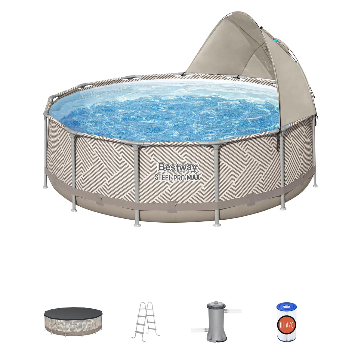 Bestway Steel Pro MAX 12' x 30" Above Ground Outdoor Swimming Pool Set