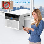 8000Btus Window Air Conditioner Over the Sill AC Up to 370 Sq.Ft With Remote & App