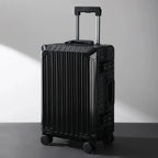 All Aluminum Magnesium Hardshell Carry On Luggage with Lock, Airline Approved Hardside Carry on Suitcase with Spinner Wheels, Checked Metal Rolling Luggage Case for Travel, Business