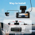 REDTIGER Dash Cam Front and Rear, Dash Cam 4K with WiFi & GPS, 4K/2.5K Front+1080P Rear Dashcam, Dash Camera with Night Vision, 3.18'' LCD Screen, Loop Recording, Black