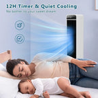 LifePlus Evaporative Air Cooler Tower Fan Portable Air Conditioners Indoor 3-in-1 Humidifier 41.5"