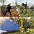 Danrelax 360�� Silent Camo Hunting Blind Chair, Armrests, Side Pouch, Telescopic Legs