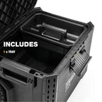 ToughBuilt Portable 2-in-1 Rolling Tool Box with Wheels & Stackable Design