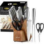 McCook MC20 17pcs Kitchen Knife Set with Block Cutlery Knife Block Set Stainless Steel