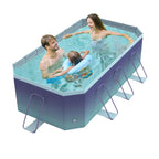 Foldable Swimming Pool, Large Non-Inflatable Outdoor Pools for Kids Adults Above Ground Pools, 116in