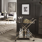 Weston Home Grosseto Champagne Gold Bar Cart