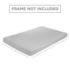 Milliard Memory Foam Futon Mattress - Full Size (Frame Not Included) (Black), 71"52"x6"