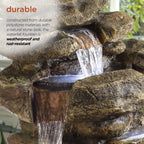 Alpine Corporation 6-Tier Amazonian Water Fountain with LED Lights