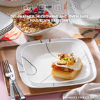 Corelle Simple Lines 12-Piece Square Glass Dinnerware Set (Service for 4)