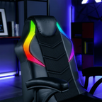 X Rocker Nemesis RGB Pedestal Gaming Chair, Black Mesh, 31.89" 26.97" 40.94"
