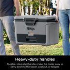 Ninja FrostVault 50qt Hard Cooler with Dry Zone, Gray, FB151GY
