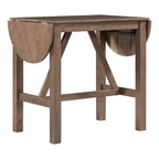 Harper & Bright Designs 3 Piece Wood Folding Dining Table Set Drop Leaf Table with 2 Padded Counter Height Dining Chairs for Small Place, Brown
