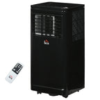 HOMCOM 8,000 BTU Portable Air Conditioner Fan with Remote for Rooms Up to 344 Sq. Ft., Evaporative Cooler, Home AC Unit with Dehumidifier, Black