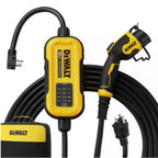 DEWALT Level-2 Portable Electric Vehicle EV Charger up to 16 Amps, 120-240-Volt AC 3.8 KW, 25 Ft. Cable, Weatherproof