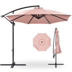 Best Choice Products 10ft Offset Hanging Outdoor Market Patio Umbrella w/ Easy Tilt Adjustment - Tan