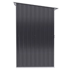 Outsunny 4.6' x 9' Metal Outdoor Storage Shed, Garden Utility Tool House with Double Lockable Doors for Backyard, Patio, Lawn, Garage, White