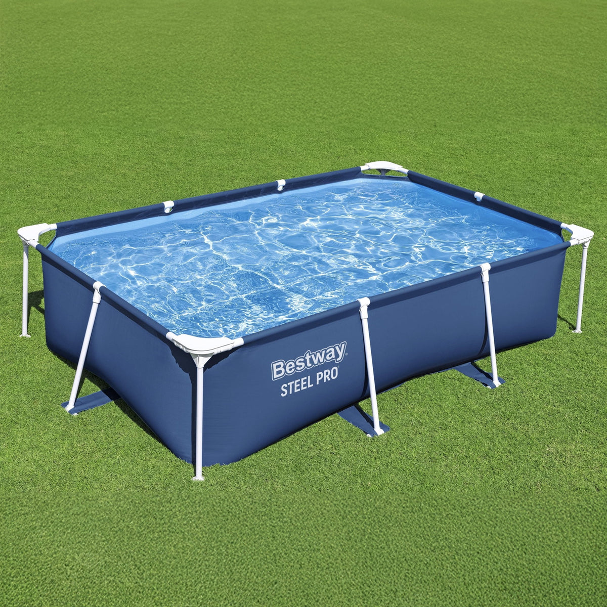 Open Box Bestway Steel Pro 8.5'x67"x24" Rectangular Above Ground Swimming Pool