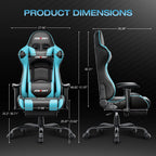 JONPONY Big and Tall 500LBS Gaming Chair, Ergonomic Design, Gamer Chair PU Leather with Footrest and Lumbar Support, High Back Office Chair Support 8 Hours Long Sitting,Red Computer Chair,Red