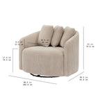 Beautiful Drew Accent Chair by Drew Barrymore, Cream Boucle