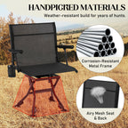 Danrelax 360�� Silent Camo Hunting Blind Chair, Armrests, Side Pouch, Telescopic Legs