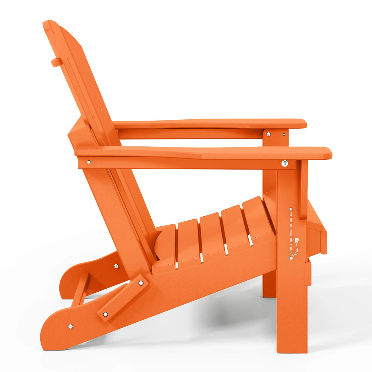 Westintrends Outdoor Folding HDPE Adirondack Chair, Patio Seat, Weather Resistant, Dark Brown