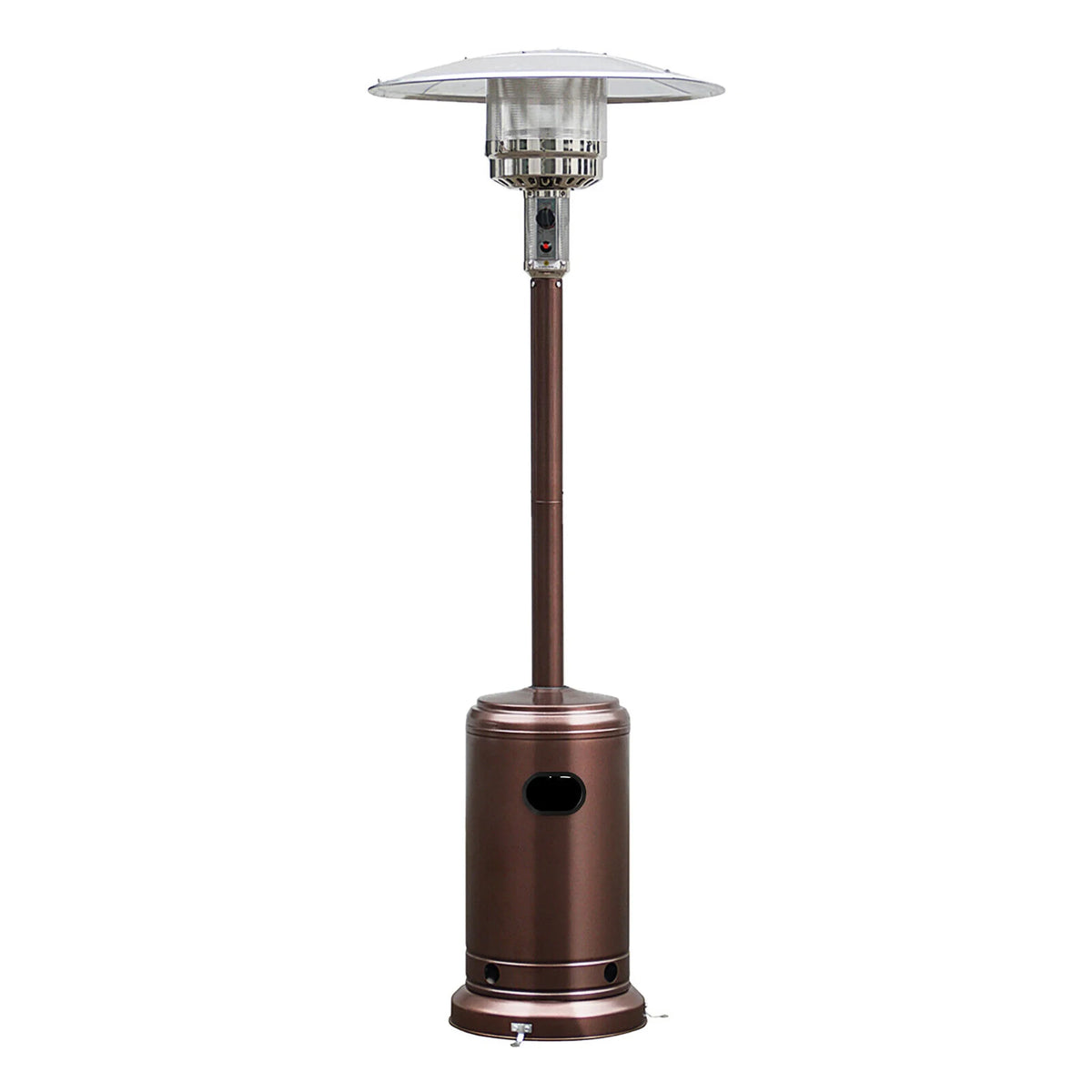 Costway 50000 BTU Propane Patio Heater Standing Steel with Wheels Grey