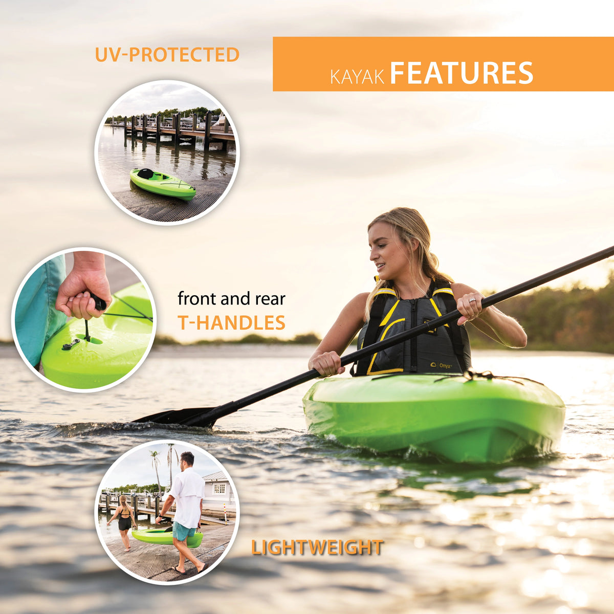 Lifetime Pacer 8 ft Sit-Inside Kayak, Green (91032)
