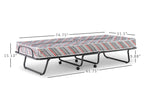 Linon Torino Folding Rollaway Guest Bed with 4" Innerspring Mattress, Cot