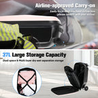 Advwin Scooter Luggage for Kids & Adults, Hardside Ride on Suitcase for Kids Ages 4-15 Multifunctional Lightweight Foldable Carry on Luggage with Wheels Ride on for Children Teenagers, Pink