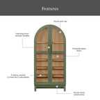 Better Homes & Gardens Juliet Arch Accent Cabinet, Black Finish