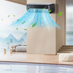 FYHALE 5,000 BTU Wall Mounted Air Conditioner with Remote Control, Digital Display, Cool up to 150 Sq. Ft., Perfect for Small Bedroom, Living Room, Home Office, White