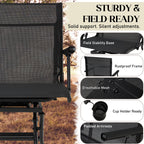 Danrelax 360�� Silent Camo Hunting Blind Chair, Armrests, Side Pouch, Telescopic Legs