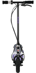 Razor Power Core E100 Aluminum Deck Electric Scooter. Age 8+. 11 Mph. 60-Min Run. Purple