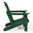 Westintrends Outdoor Folding HDPE Adirondack Chair, Patio Seat, Weather Resistant, Dark Brown