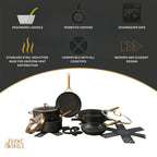 Thyme & Table Supreme 12-Piece Non-Stick Cookware Set, Pots and Pans Set- Bronze