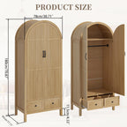 Armoire Wardrobe Closet, Bedroom Armoire with Drawers, Wood Wardrobe Storage Cabinets