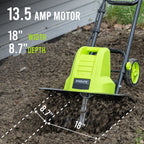 Steelite 14-Inch Corded Electric Tiller,10-Amp Electric Tiller and Cultivator for Gardening, Lightweight Rototiller